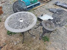 Image of Cast Iron Table & 2x Chairs