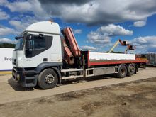 Image of IVECO Stralis 310 6x2 Tag Axle Flatbed Crane Lorry