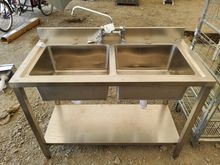 Image of Double Sink Stainless Steel Sink Unit