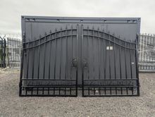 Image of 14ft Pair Of Metal Gates - Plain Design