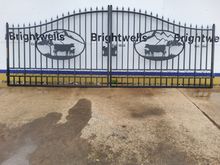 Image of 20ft Pair Of Metal Gates - Cow Design