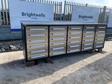 Image of 10ft 30 Drawer Stainless Steel Workbench