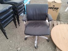 Image of Black Leather Office Chair