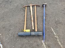 Image of 2x Pavers Mallets, 1x Punner,1x Pickaxe/Mattock