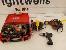 Image of 3x Hilti TE30 Rotary Hammer Drill, 1x Makita DHP448 Drill