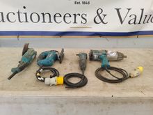 Image of Makita 1x GA5021 Angle Grinder + 1x 4350CT Jigsaw + GA453OR Angle Grinder + 6906 Nut Runner