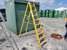 Image of Pair of Fibre Glass Yellow Step Ladder