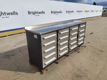 Image of 7ft 20 Drawer Stainless Steel Workbench