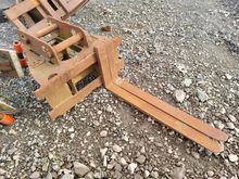 Image of Set Of Excavator Mounted Pallet Forks - 4ft Long | 65mm Pins | 330mm Ears