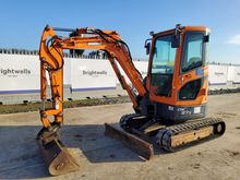 Image of Doosan DX27 Cabbed Mini Excavator