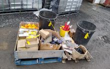 Image of Qty of Assorted Items to Include Bulbs, Cabling, Wall Plugs, Amber Lights