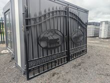 Image of 12ft Pair Of Metal Gates - Cow Design