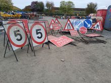 Image of 3x Road Closed 1050X750 Signs, 6x Keep Left/Right Road Sign