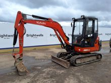 Image of Kubota KX101-3 Cabbed Mini Excavator