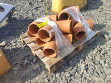 Image of 9x 150mm 90 Degree Clay Drainage Pipe Bends