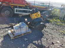 Image of Pedestrian Roller, Trailer & Pallet Of Pedestrian Roller Engine Spares