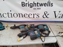 Image of 3x Makita HM0871C SDS Max Electric Demolition Hammer 110V
