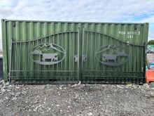 Image of 18ft Pair Of Metal Gates - Cow Design