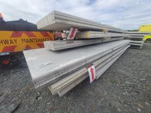 Image of 2x Concrete Panels (1x 427cm x 120cm & 1x 610cm x 60cm)