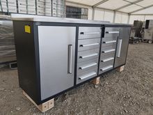 Image of 7ft 10 Drawer 2 Cabinet Stainless Steel Workbench