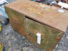Image of Vintage Tin Cupboard with Typing Pool
