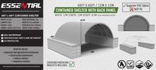Image of Essential C4040E 40ft x 40ft PVC Container Canopy with Back Panel Included Green