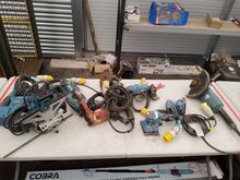 Image of Makita 1x  Dust Extraction Body (DX02) + Angle Grinder (9558NB) +Plunge Router (RP1801) + 2x Screw Driver (FS2500) + Hilti Screwdriver (ST1800) + 1x Angle Grinde (7020) + 1x Angle Grinder ( GA5021)+ 1x Sander (B04556) + 1x Grinder (GA9020)