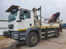 Image of MAN TG-M 18.290 4X4 Dropside Complete With HMF1720 Rear Mounted Crane & Front Mounted Winch