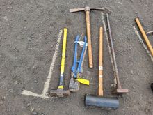 Image of 1x Punner, 1x Pavers Mallet, 1x Pickaxe/Mattock,