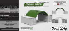 Image of C2020 - Green 20ft x 20ft Container Shelter with PVC Fabric & Fixings