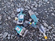 Image of Quantity Of Makita Power Tools - Angle Grinder X2, Belt Sander, & Router