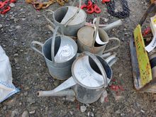 Image of 4x Galvanised Watering Cans