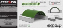 Image of Essential C3340 - White 33ft x 40ft Container Shelter with PVC Fabric & Fixings