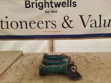 Image of Makita 3x DGA452 Battery Angle Grinders