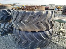 Image of Rear Dual Tractor Wheels & Tyres 650-65R