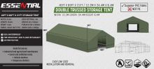 Image of 408021P 12m x 24m Double Trussed Storage Tent - Green