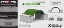 Image of Essential C2020 - Grey 20ft x 20ft Container Shelter with PVC Fabric & Fixings