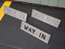 Image of Way In & Way Out Sign x 3