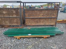 Image of 7x Green on Galvanised 90mm x 60mm x 3200mm Fence Posts with Backing Plates