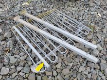 Image of 2x Pedestrian Galvanised Garden Gates & 2 Hanging Posts