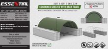Image of Essential C2640E 26ft x 40ft PVC Container Canopy with Back Panel Included Grey