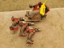 Image of Selection Of Handheld Milwaukee Power Tools