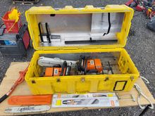 Image of 2x Stihl MS460 Chainsaws c/w Spare Blades, Blade Changer  and Secure Box