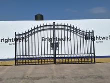 Image of 14ft Pair Of Metal Gates - Plain Design