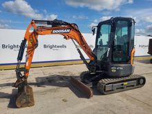 Image of Doosan DX27Z-7 Cabbed Mini Excavator