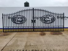 Image of 18ft Pair Of Metal Gates - Deer Design