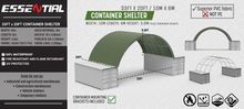 Image of C3320 - Green 33ft x 20ft Container Shelter with PVC Fabric & Fixings