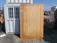 Image of Single Ledge and Brace Oak Garage Door
