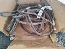 Image of 4x Steel Lifting Rope Cables (3 are 1.7T, 1 is 4T, all 3M Long)