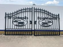 Image of 14ft Pair Of Metal Gates - Cow Design